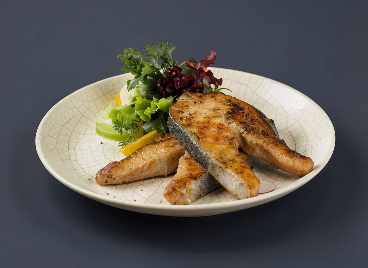 Видеорецепт из осетра - Пикантные стейки-гриль из осетра