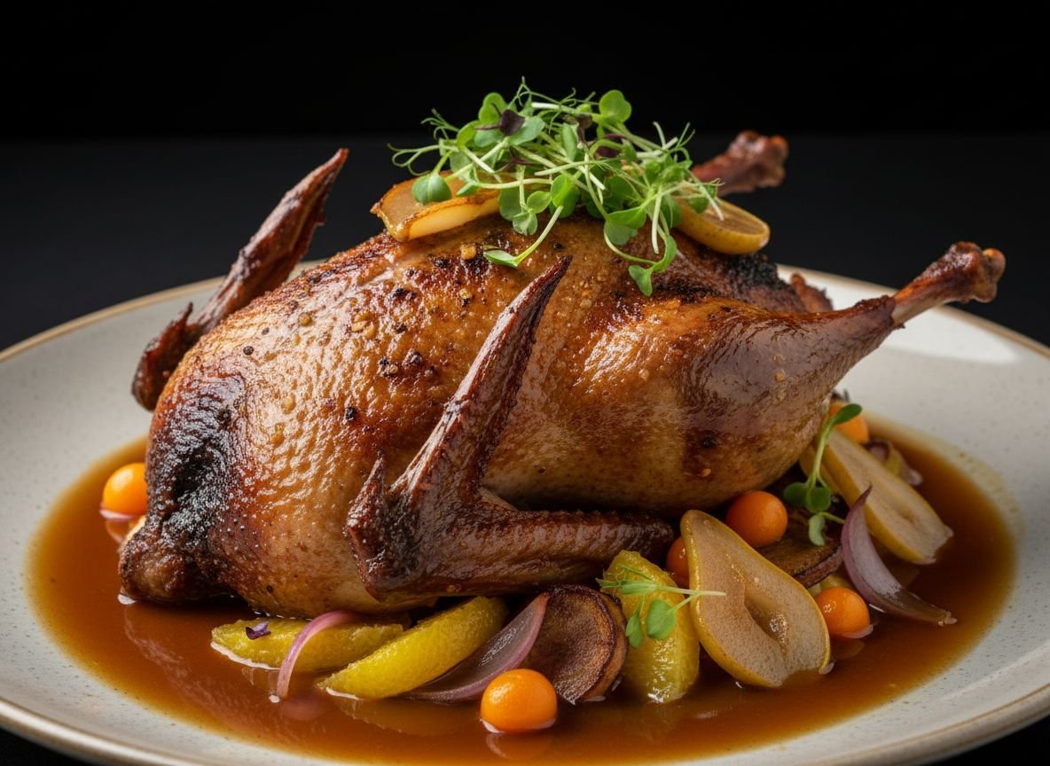 Видеорецепт из гуся - Гусь, фаршированный гречкой