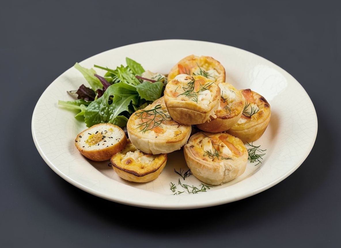 Видеорецепт из кеты - Тарталетки, запечённые с копчёной рыбкой