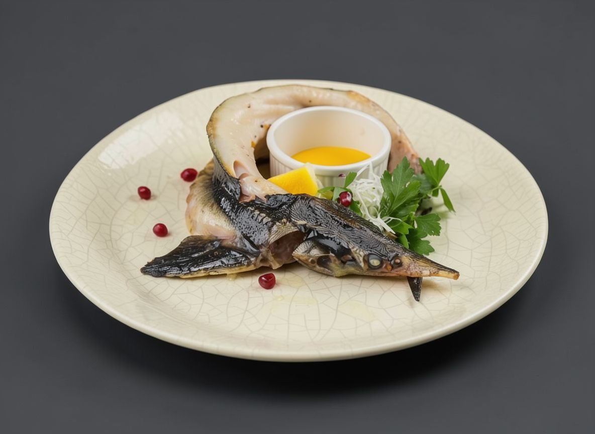 Видеорецепт из стерляди - Стерлядка на сковороде-гриль