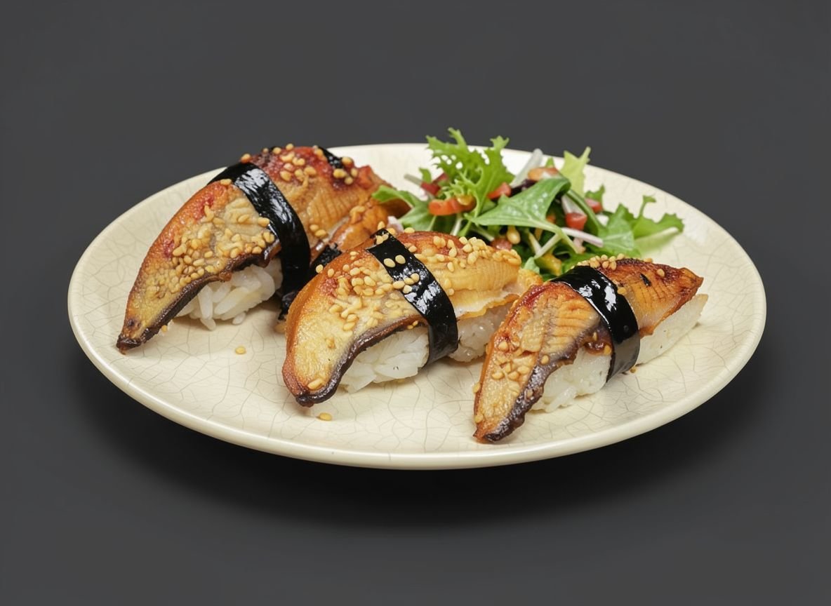 Видеорецепт из угря - Нигири-суши с копчёным угрём