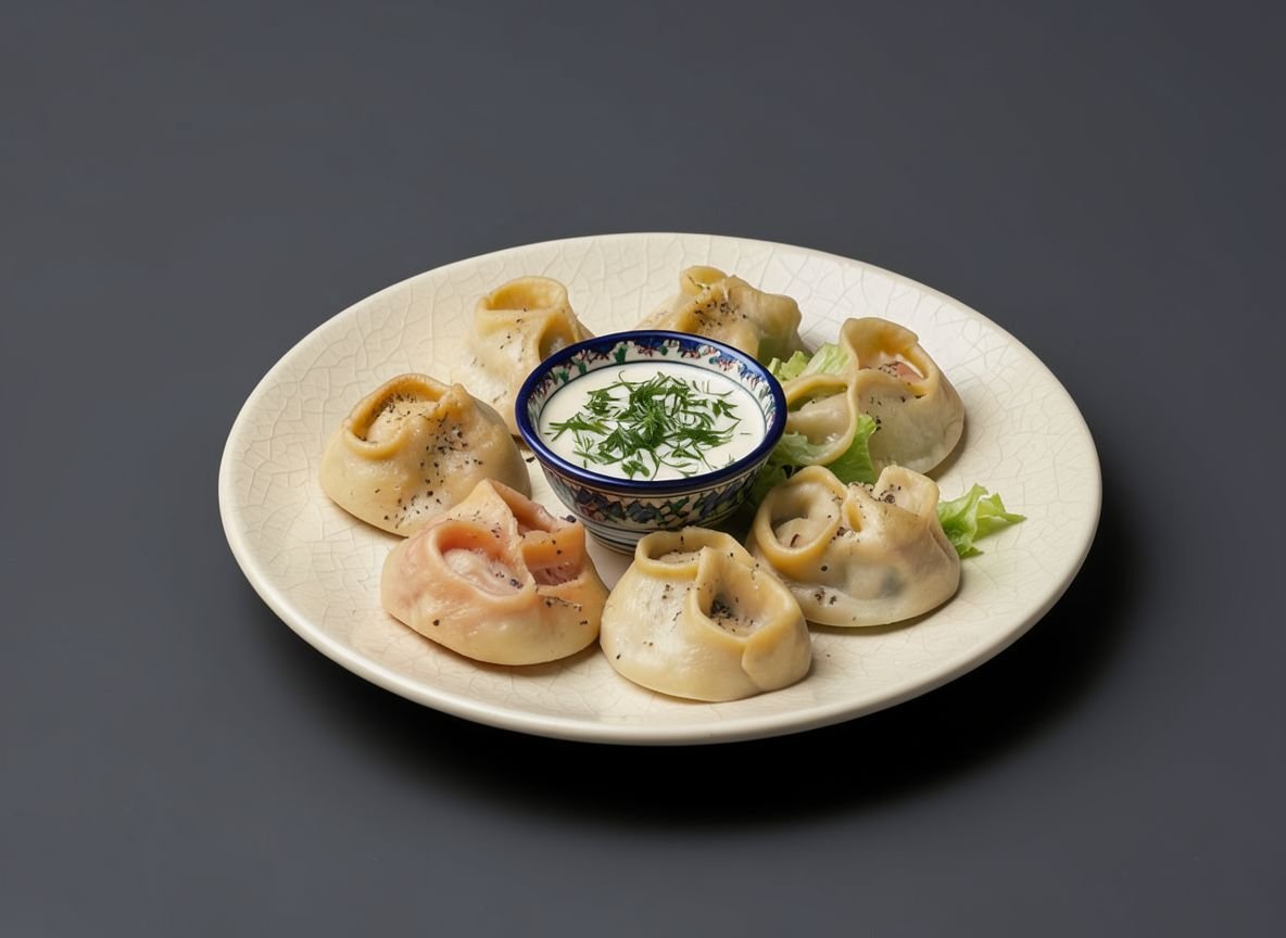 Видеорецепт из коня - Манты с кониной