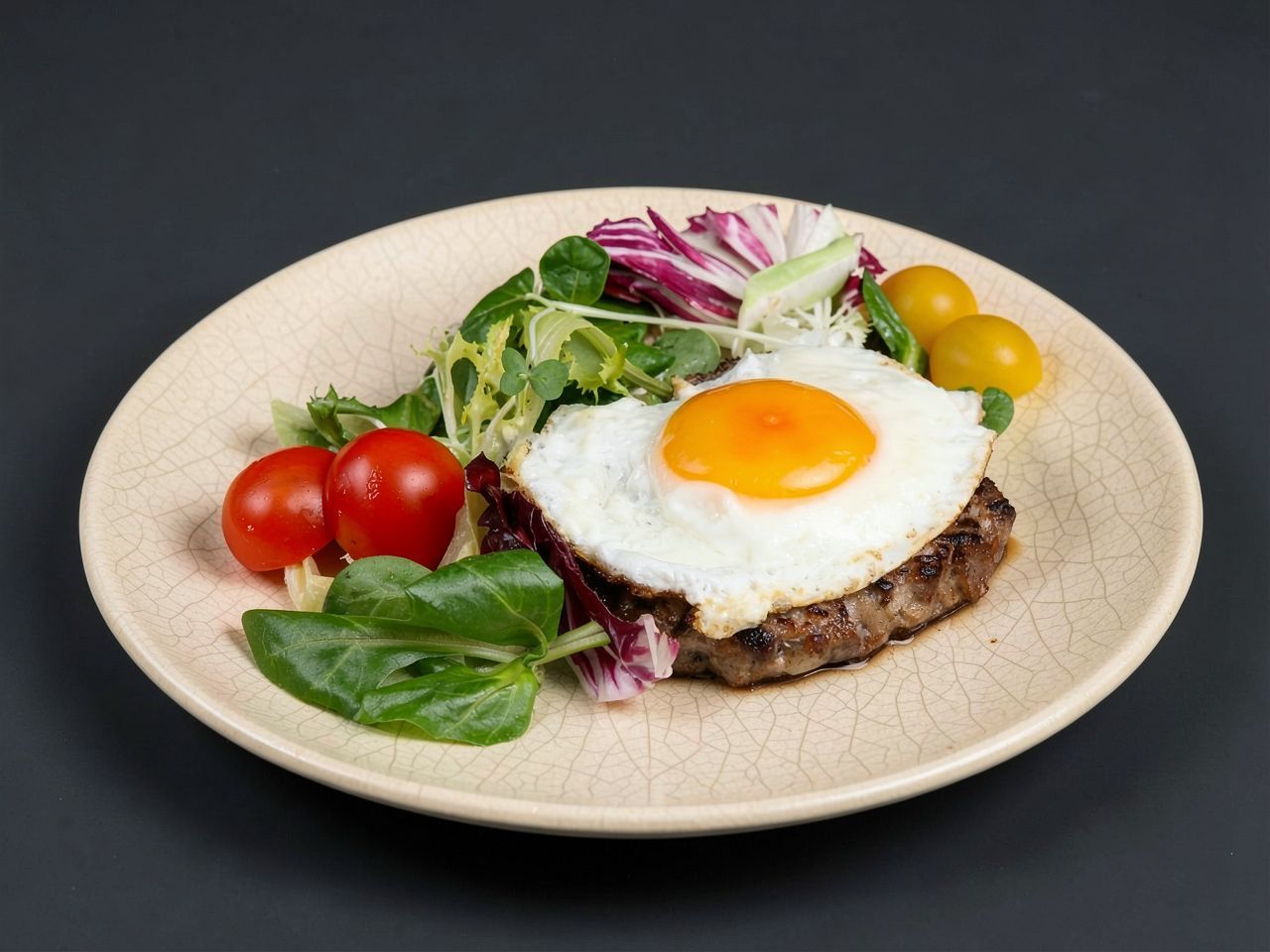 Видеорецепт из оленя - Бифштекс из оленины с яйцом