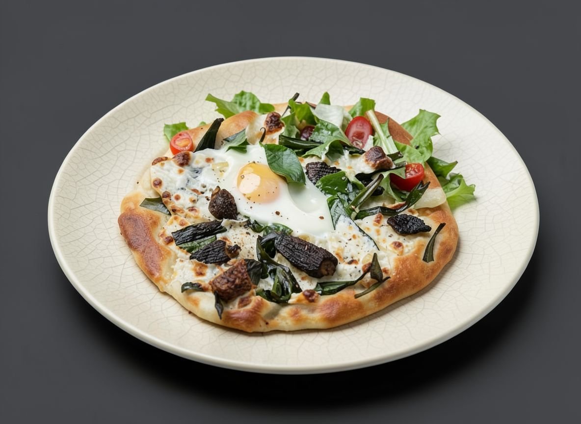 Видеорецепт из Сморчка - Пицца со сморчками и яйцами