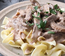 Бефстроганов из зайца