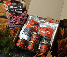 Подарочный набор Дикоешь с четырьмя паштетами 100г и тушенкой