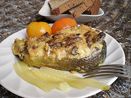 Кижуч под хлебно-грибной шапкой