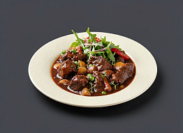 Губа лося, тушёная в клюквенном соке