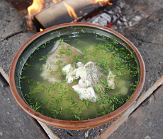 Двойная уха из хариуса с картошечкой