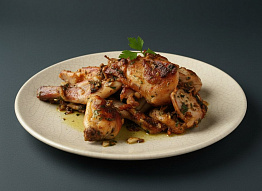 Обжаренный на сковороде заяц