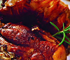 Куропатки фламбе