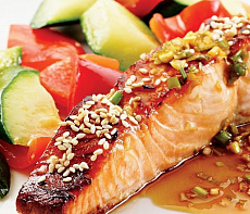 Стейки сёмги в маринаде за 30 минут