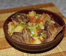 Глухарь тушёный с картошечкой