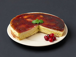 Творожный пирог с калиной