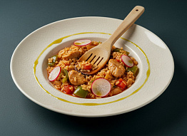 Паэлья из зайца по-денийски