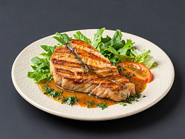 Сёмга в апельсиново-бальзамической глазури