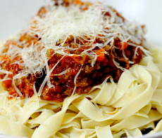 Паста Болоньезе с косулей