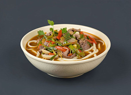 Косуля с лапшой и овощами по-калмыкски
