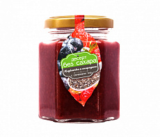 Десерт без сахара (клубника и смородина)