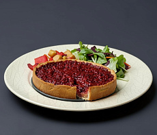 Бруснично-шоколадный пирог