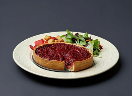 Бруснично-шоколадный пирог