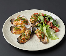 Мидии Грея в духовке с сыром и грибами