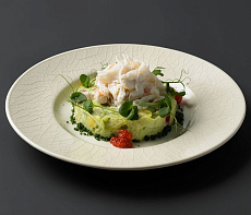 Крабовый салат с красной икрой