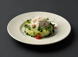 Крабовый салат с красной икрой