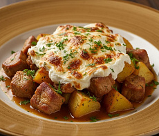 Заяц запеченный в сметане