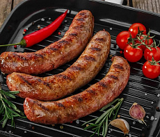Колбаски на сковородке-гриль