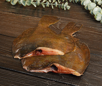 Камбала белобрюхая потрошеная без головы 150-500гр