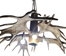 Люстра с 4мя рогами из лося без рисунка