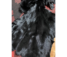 Шкурка бобра выделанная крашеная черная малая