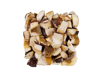 Фото Грибы белые резаные кубик, замороженные (коробка 8 кг)