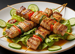 Кебаб из верблюжьего сердца