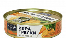 Превью Икра трески стерилизованная пробойная 160гр Морской Котик