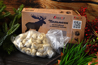 Пельмени из лося со шпиком кабана 500 г.
