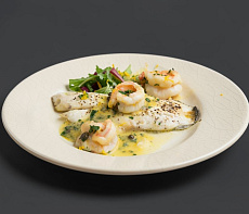 Морской язык с креветками