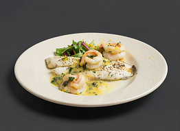 Морской язык с креветками