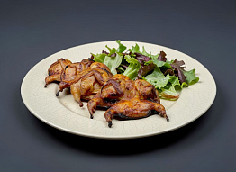 Перепелки со специями на гриле