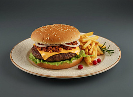 Огненный чили-бургер из кабана