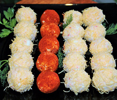 Закусочные шарики из крабового мяса