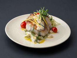 Сибас в соусе из шампанского