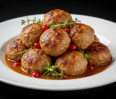 Черничные фрикадельки из кабана