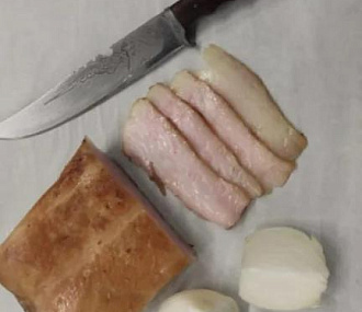 Сало медвежье подкопченое
