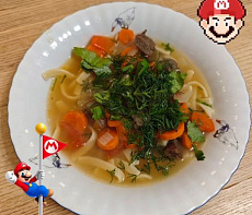 Лагман с мясом косули