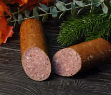 Колбаса из лося с кабаном полукопченая (охлажденная)