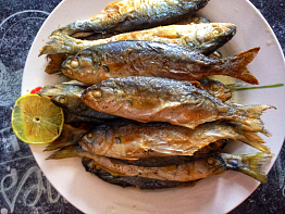Луфарь фаршированный в духовке
