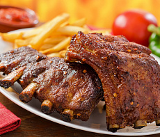 Рёбрышки кабана в карамельном соусе