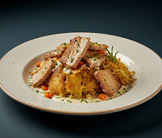 Бобровые рёбрышки в лимонно-сметанном соусе